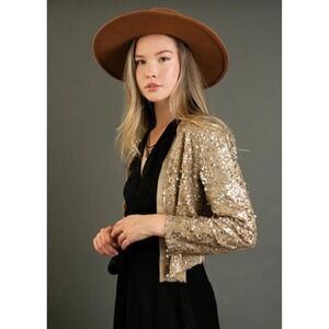 NWT JOYFOLIE Liv Jacket in Gold, XXL. $80